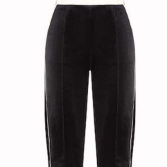 Emporio Armani Velour Casual Pants Black size 10 - Picture 2 of 11